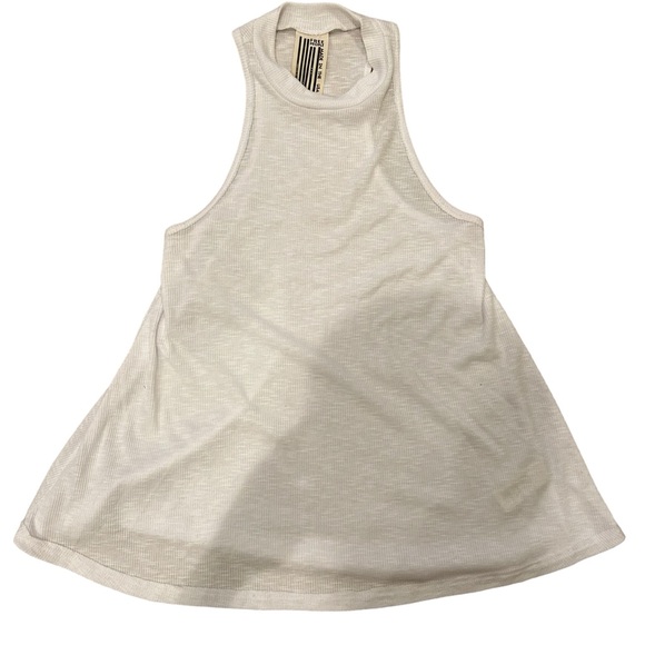 Free People Tops - Free People White High Neck Swing Tank Top